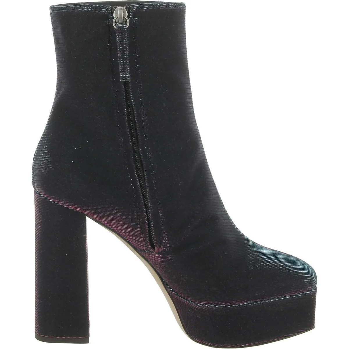 Notturna  Womens Iridescent Square Toe Mid-Calf Boots
