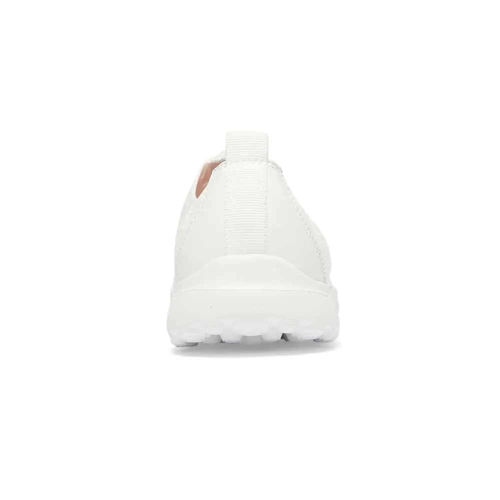 Oberon Sneaker in White Stretch
