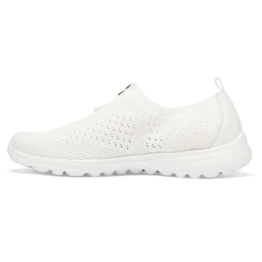 Oberon Sneaker in White Stretch