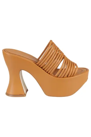 Ochre-Colored Sandals