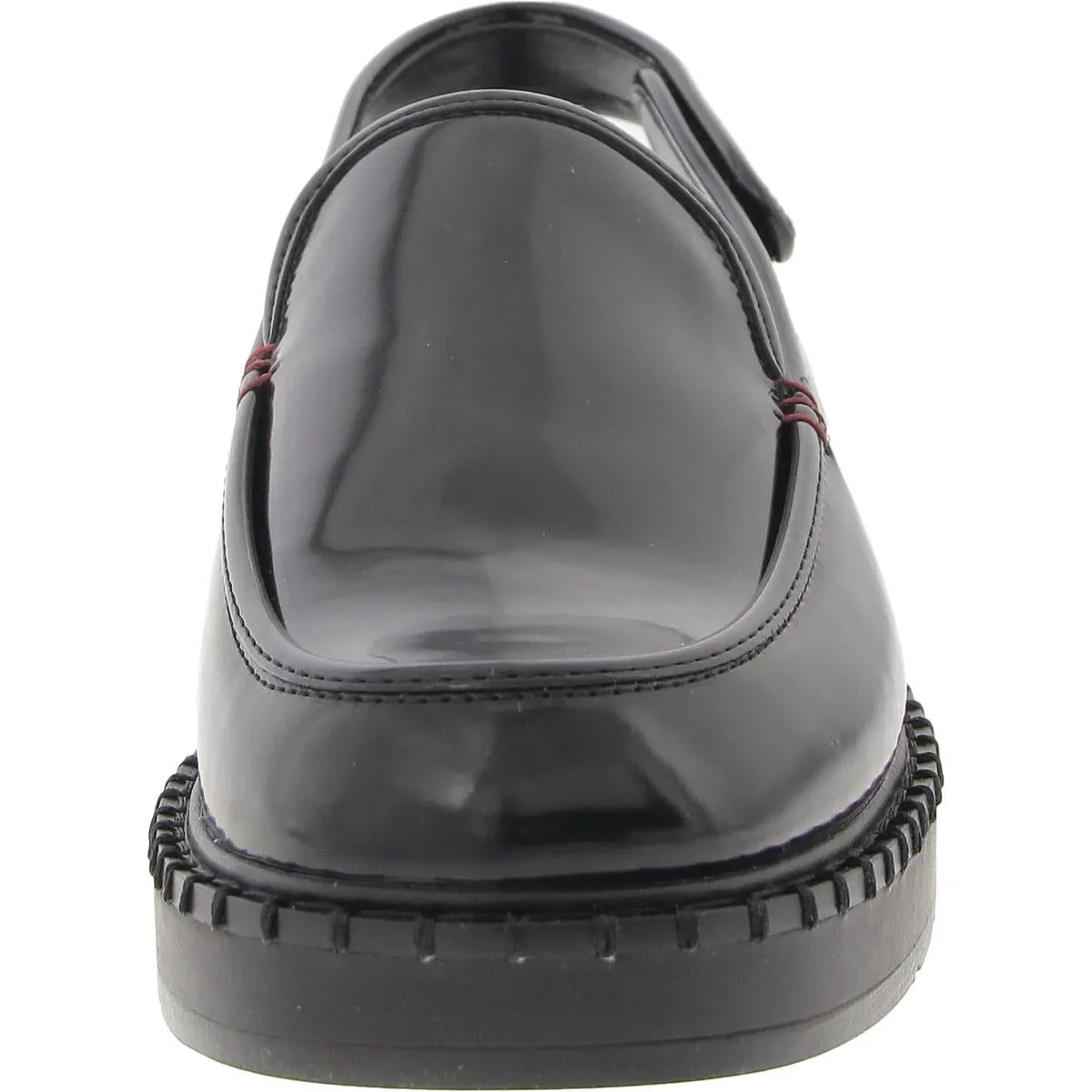 Odette Womens Adjustable Faux Leather Platform Heels