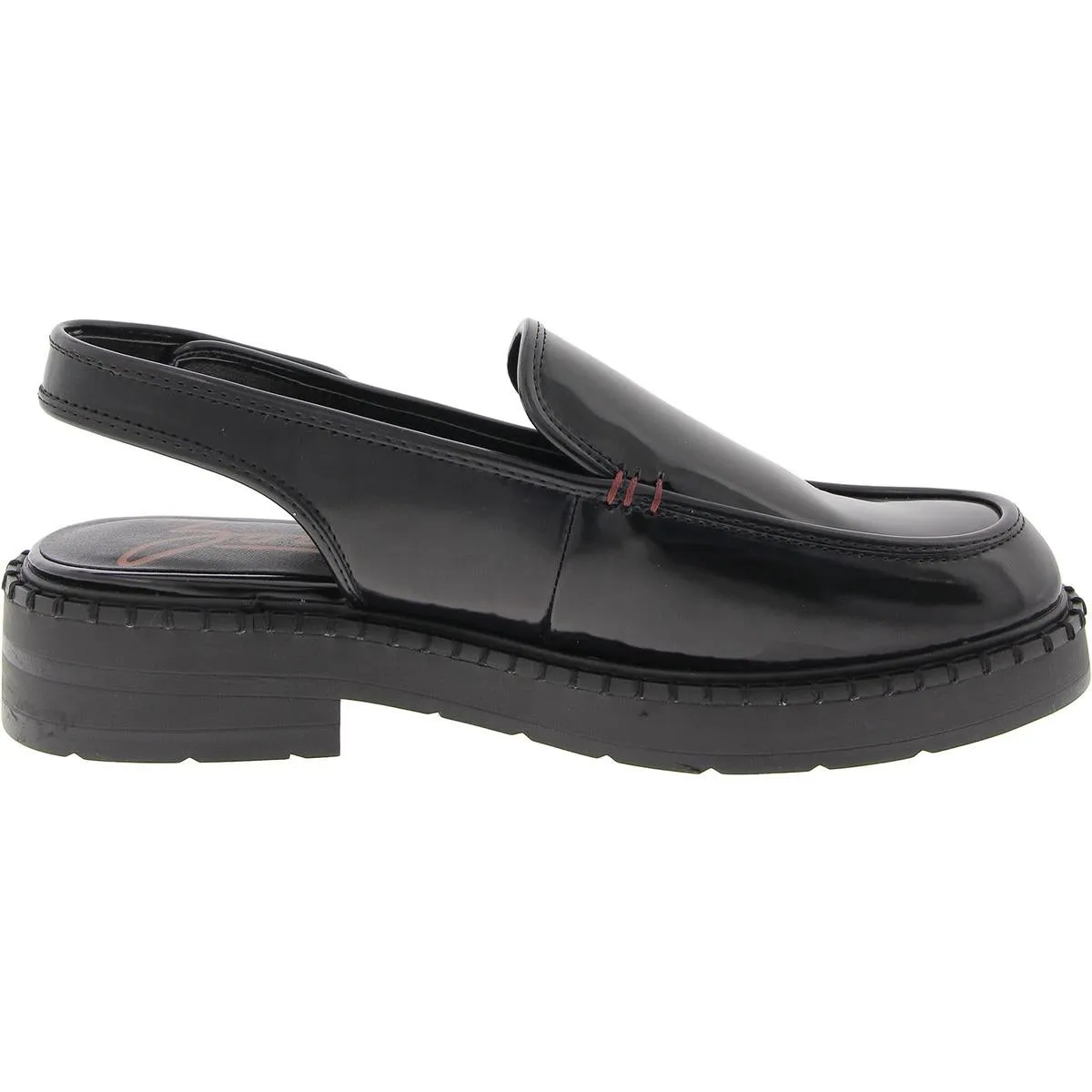 Odette Womens Adjustable Faux Leather Platform Heels