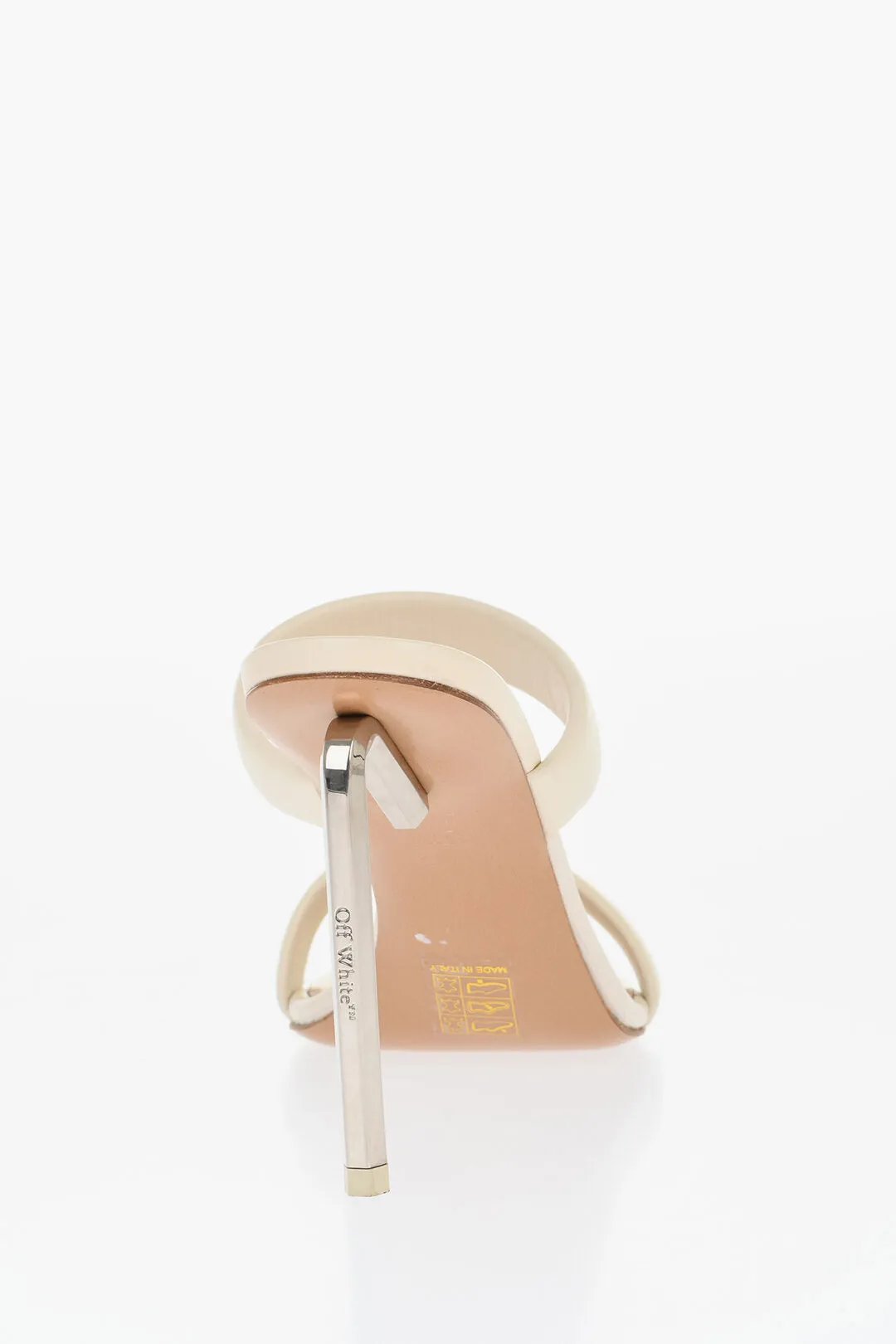Off-White Leather Allen Sandals With Heel 11 Cm