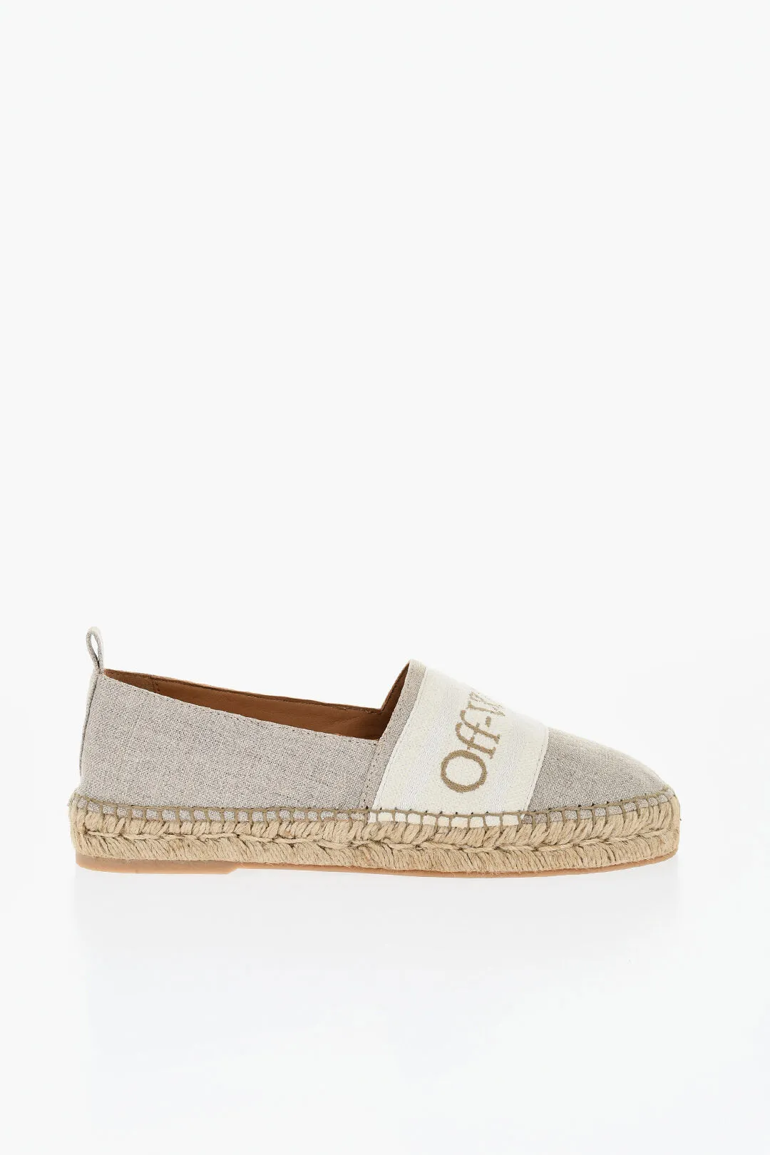 Off-White Linen Bookish Slip-On Espadrillas
