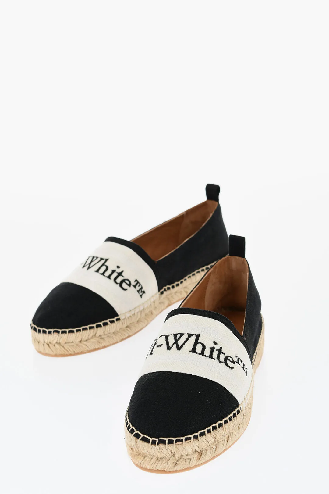 Off-White Linen Bookish Slip-On Espadrillas