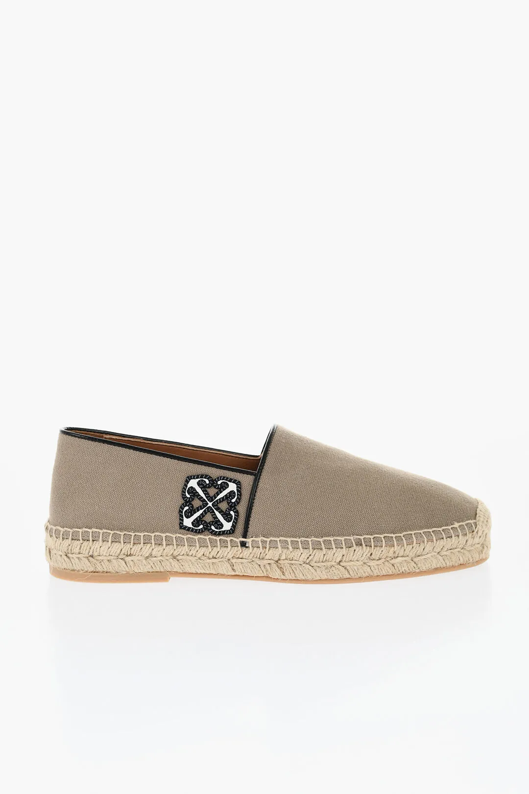 Off-White Slip-On Anglette Espadrillas With Embroidered Logo