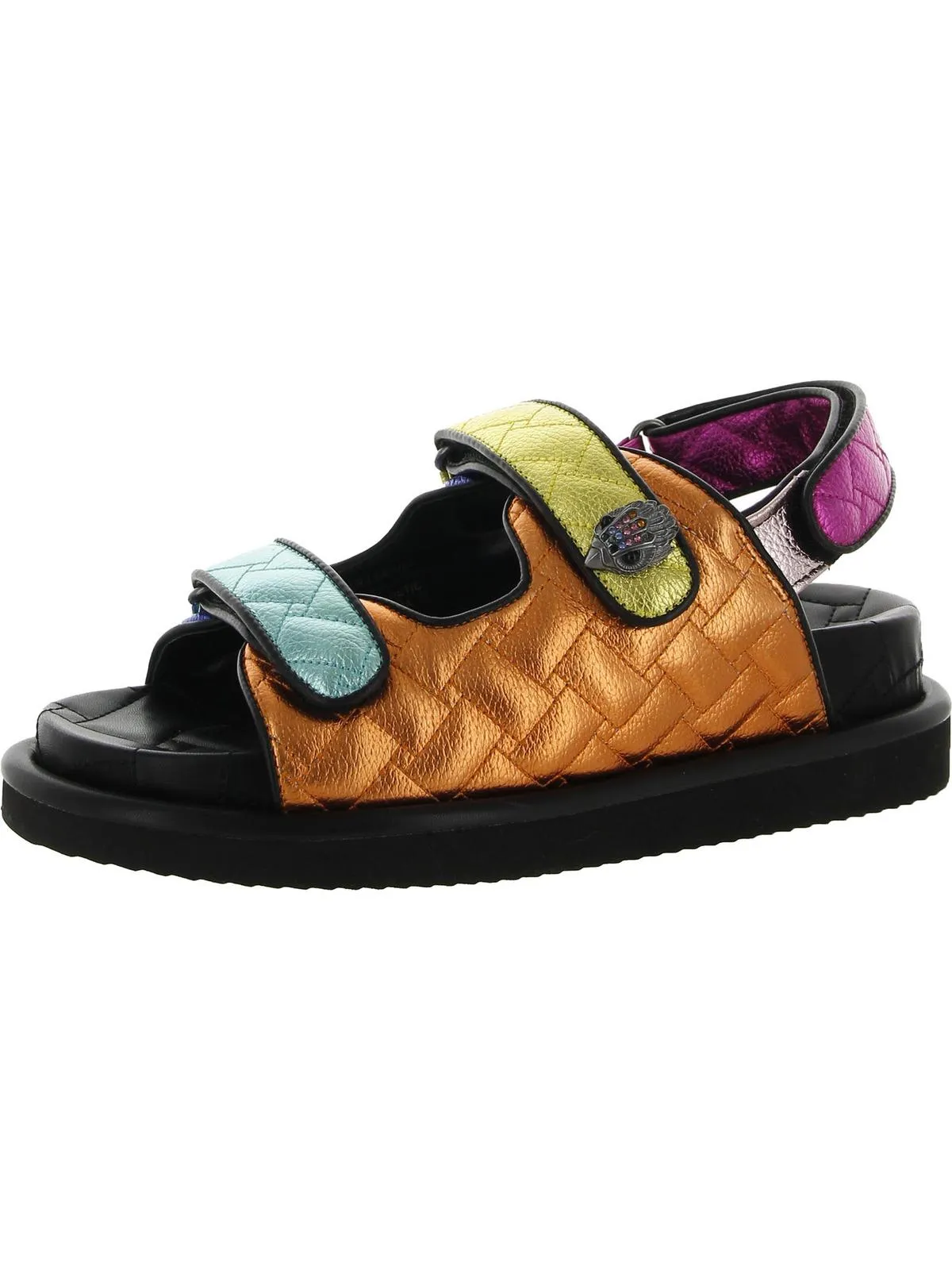 Orson Womens Knitted Strappy Wedge Sandals