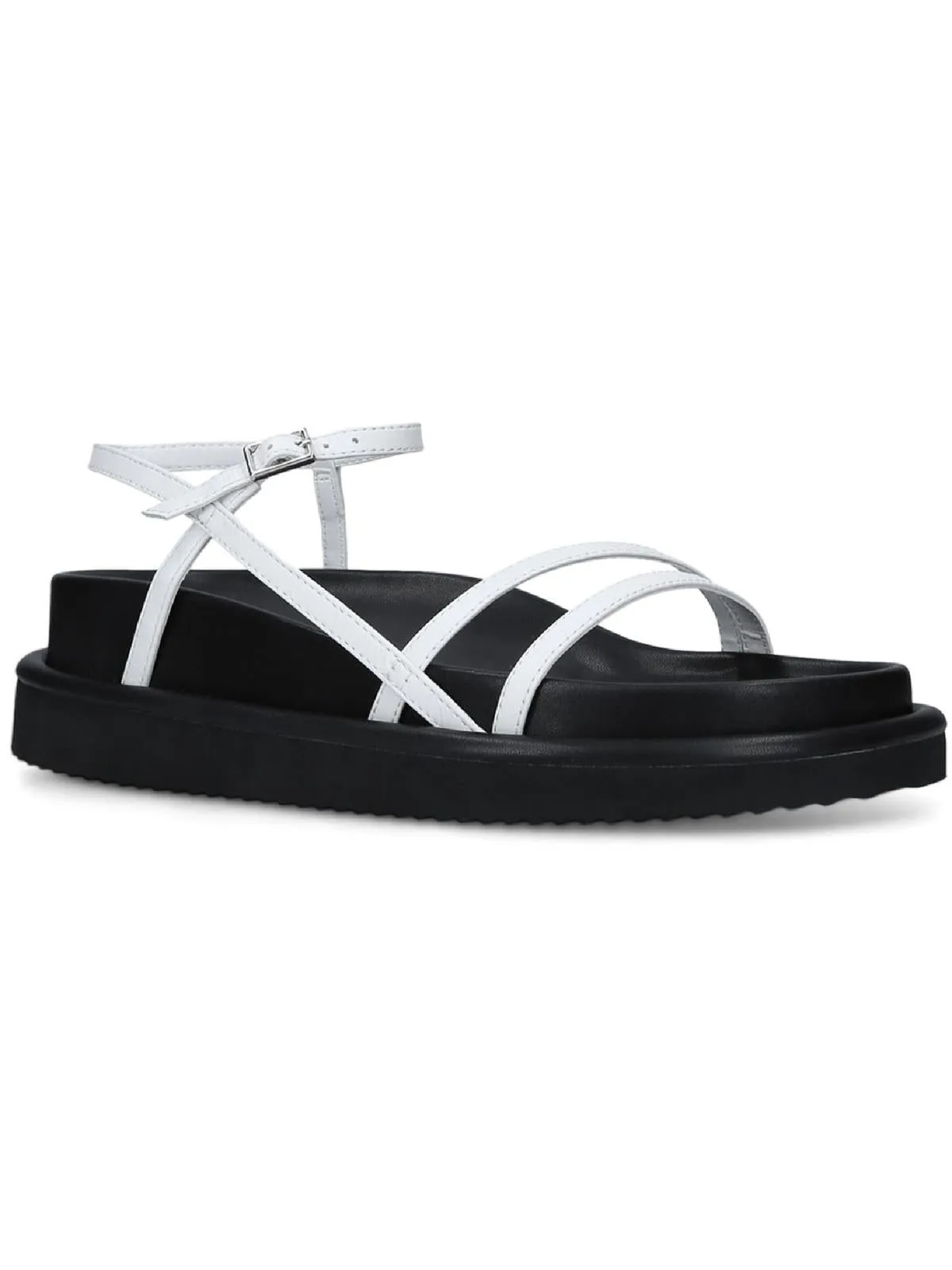 Orson Womens Knitted Strappy Wedge Sandals