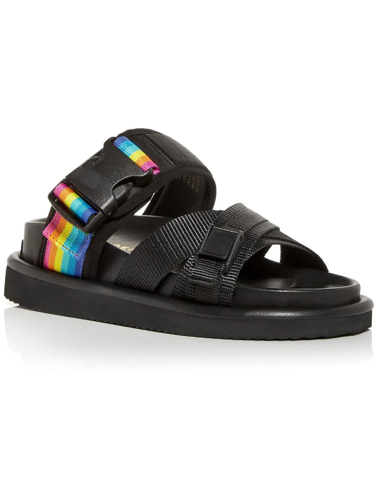 Orson Womens Knitted Strappy Wedge Sandals