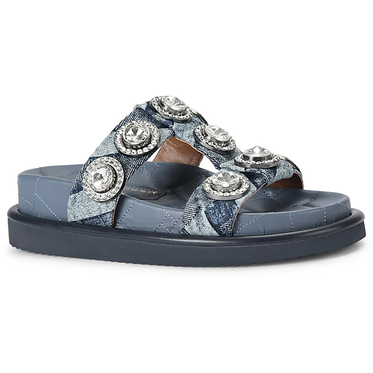 Orson Womens Knitted Strappy Wedge Sandals