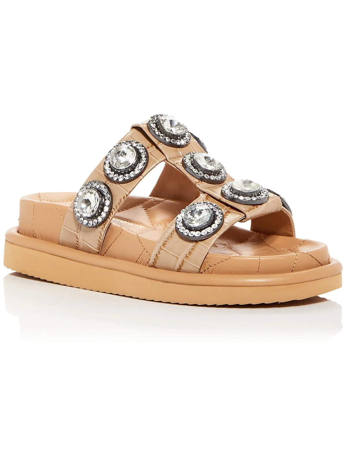 Orson Womens Knitted Strappy Wedge Sandals