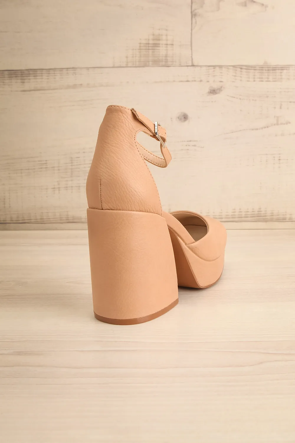 Oslaux Beige | High-Heeled Platform Shoes