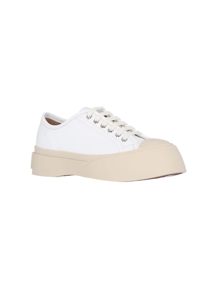 Pablo" Platform Sneakers  White