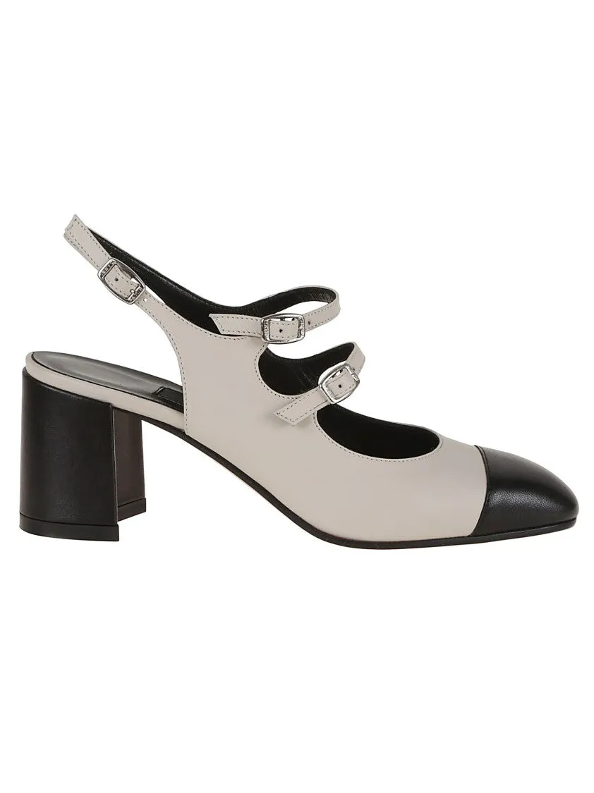 Papaya Nappa Leather T-Strap Mary Jane Shoes