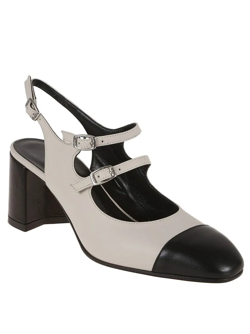 Papaya Nappa Leather T-Strap Mary Jane Shoes