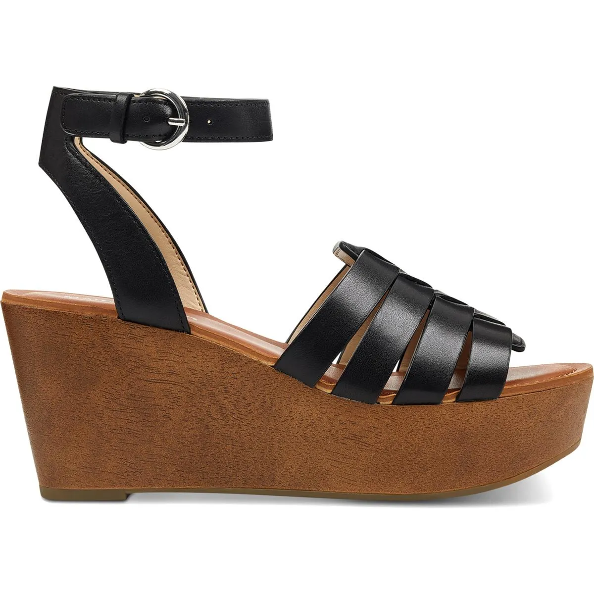 Pastya Womens Leather Ankle Strap Platform Sandals