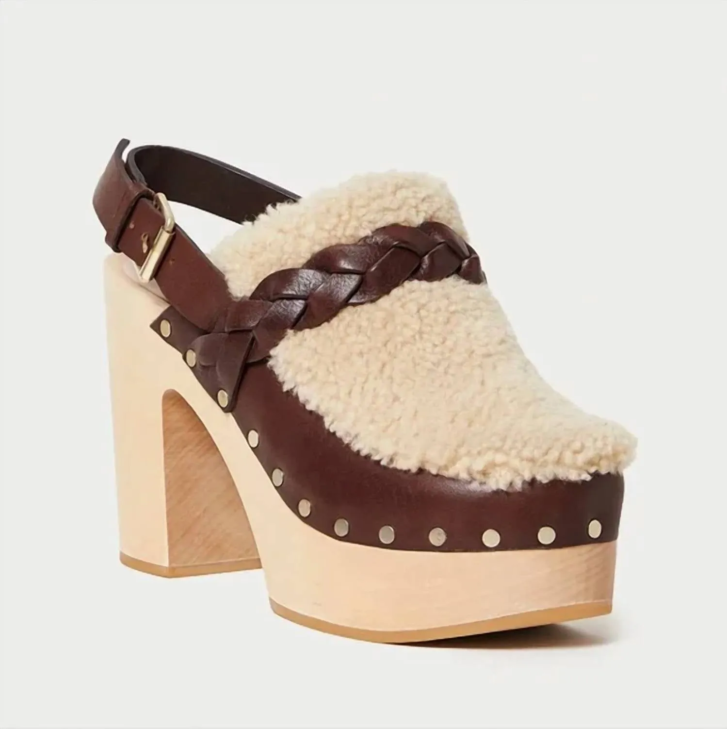 Paxton High Heel Braided Clog In Natural