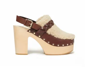 Paxton High Heel Braided Clog In Natural