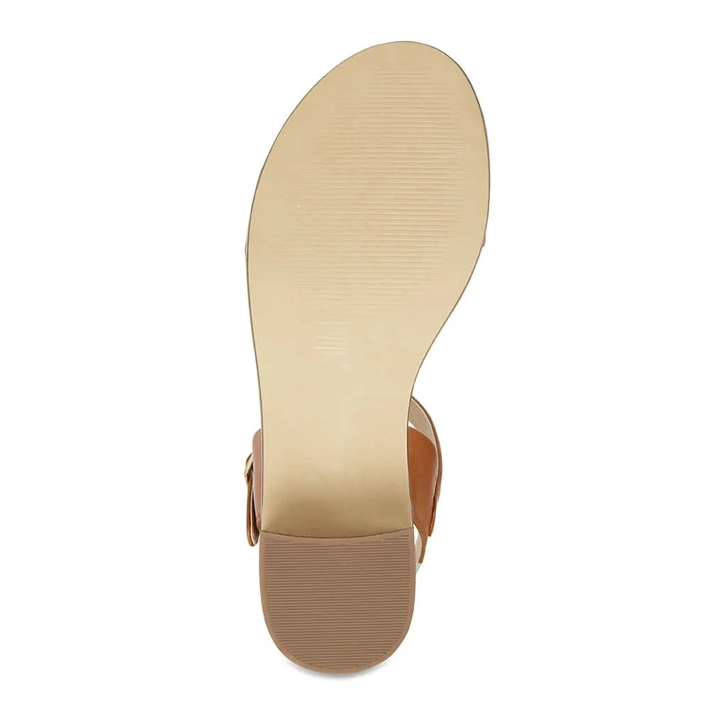 Pluto Heel in Cognac Leather