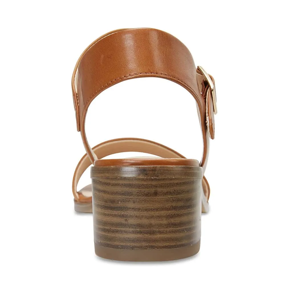 Pluto Heel in Cognac Leather