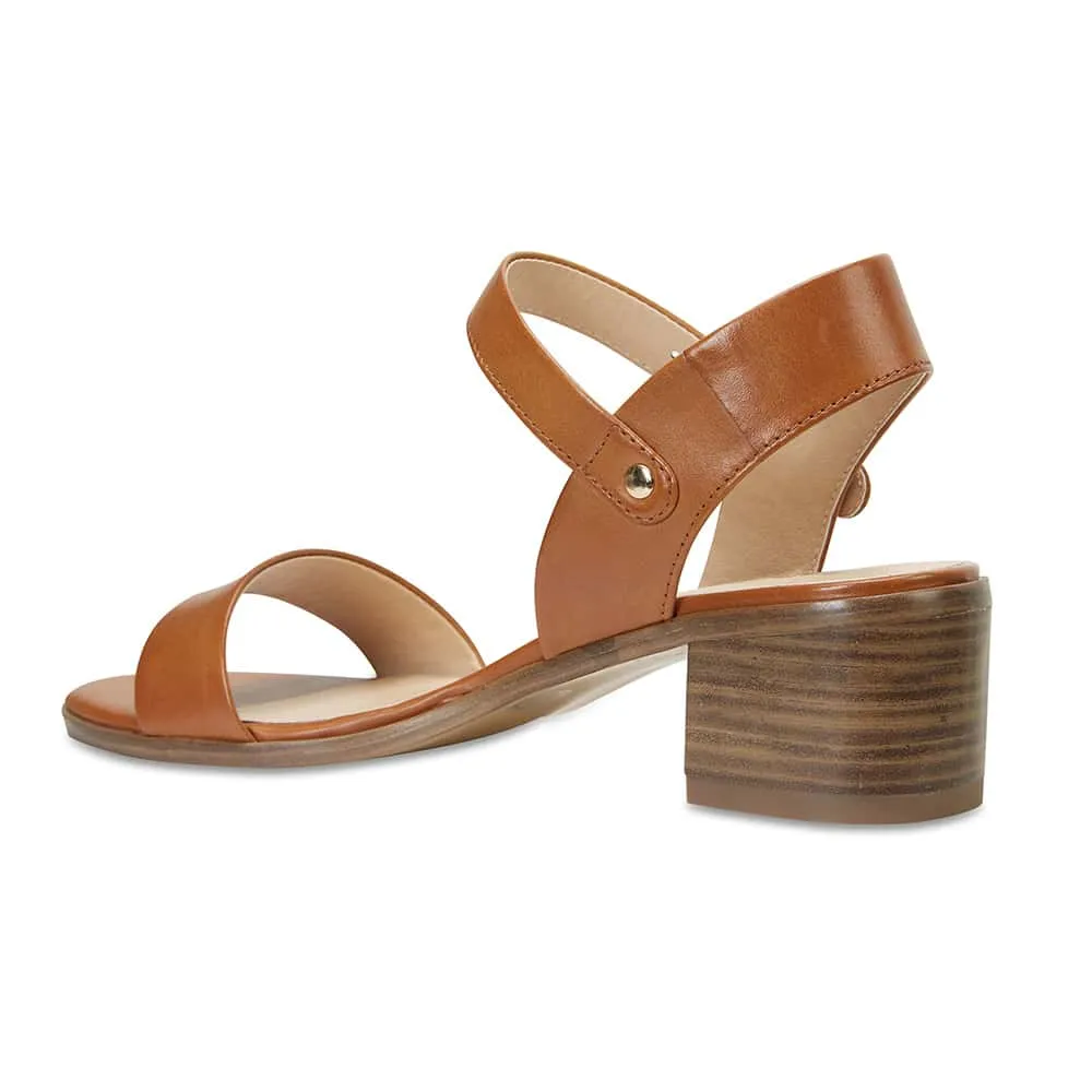 Pluto Heel in Cognac Leather