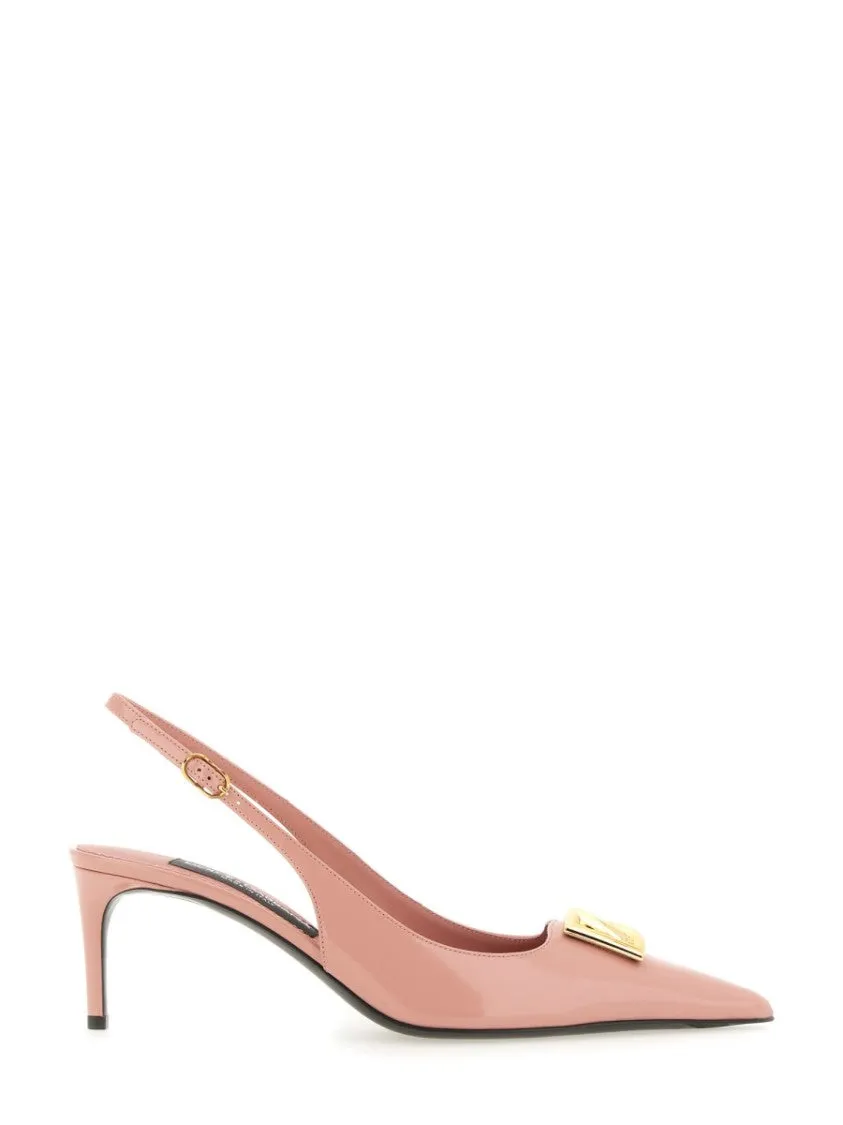 Pointed Toe Leather Slingback