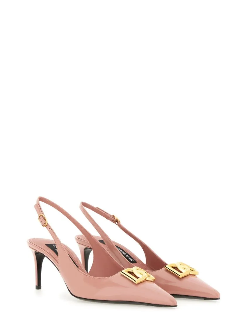 Pointed Toe Leather Slingback