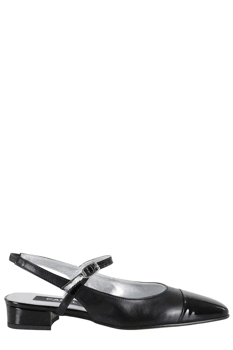 Pointed Toe Slingback Shoe With Adjustable Straps