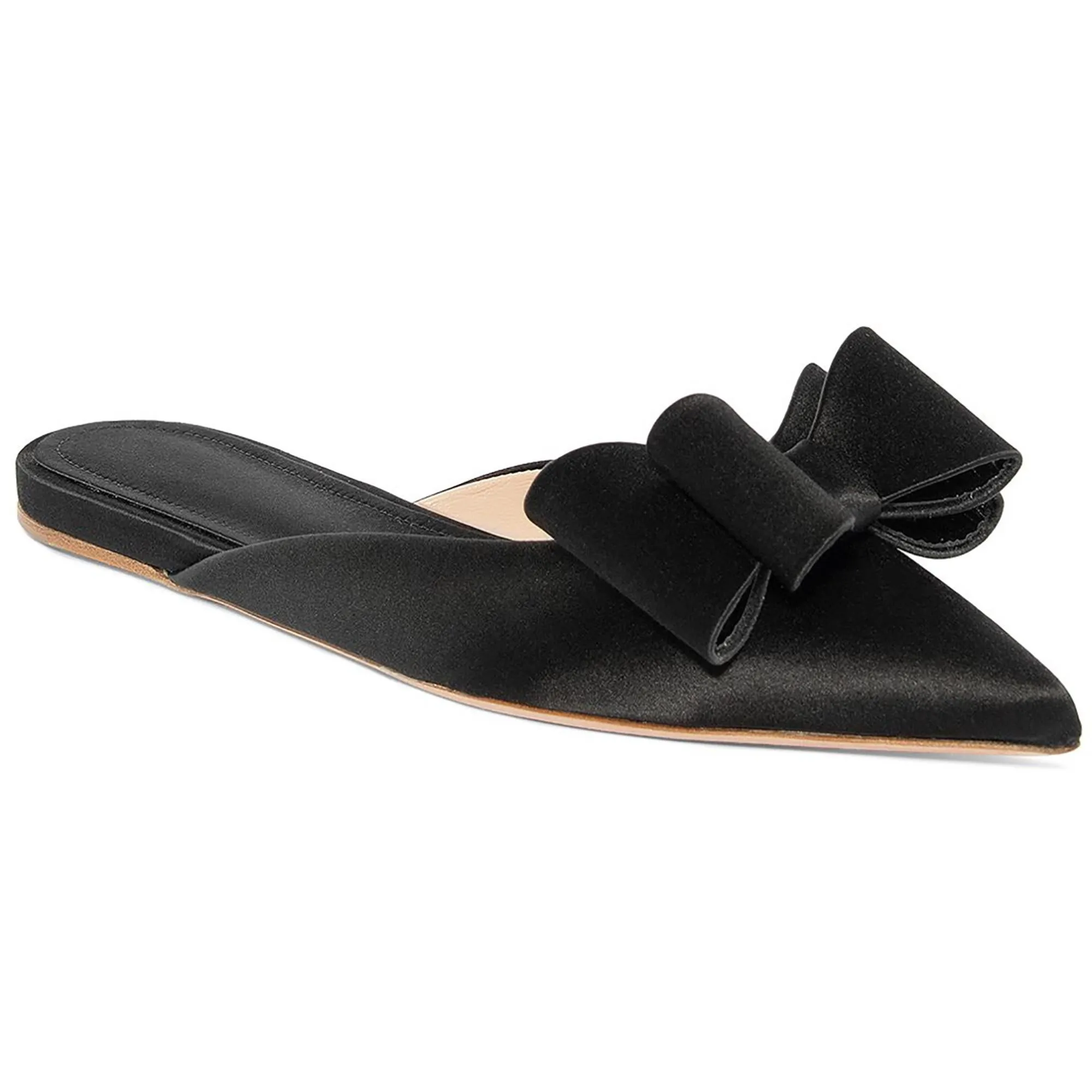 POP Womens Leather Slip-On Mules