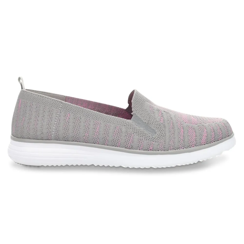 Propet Travelfit Grey/Pink Slip-On (Women's)