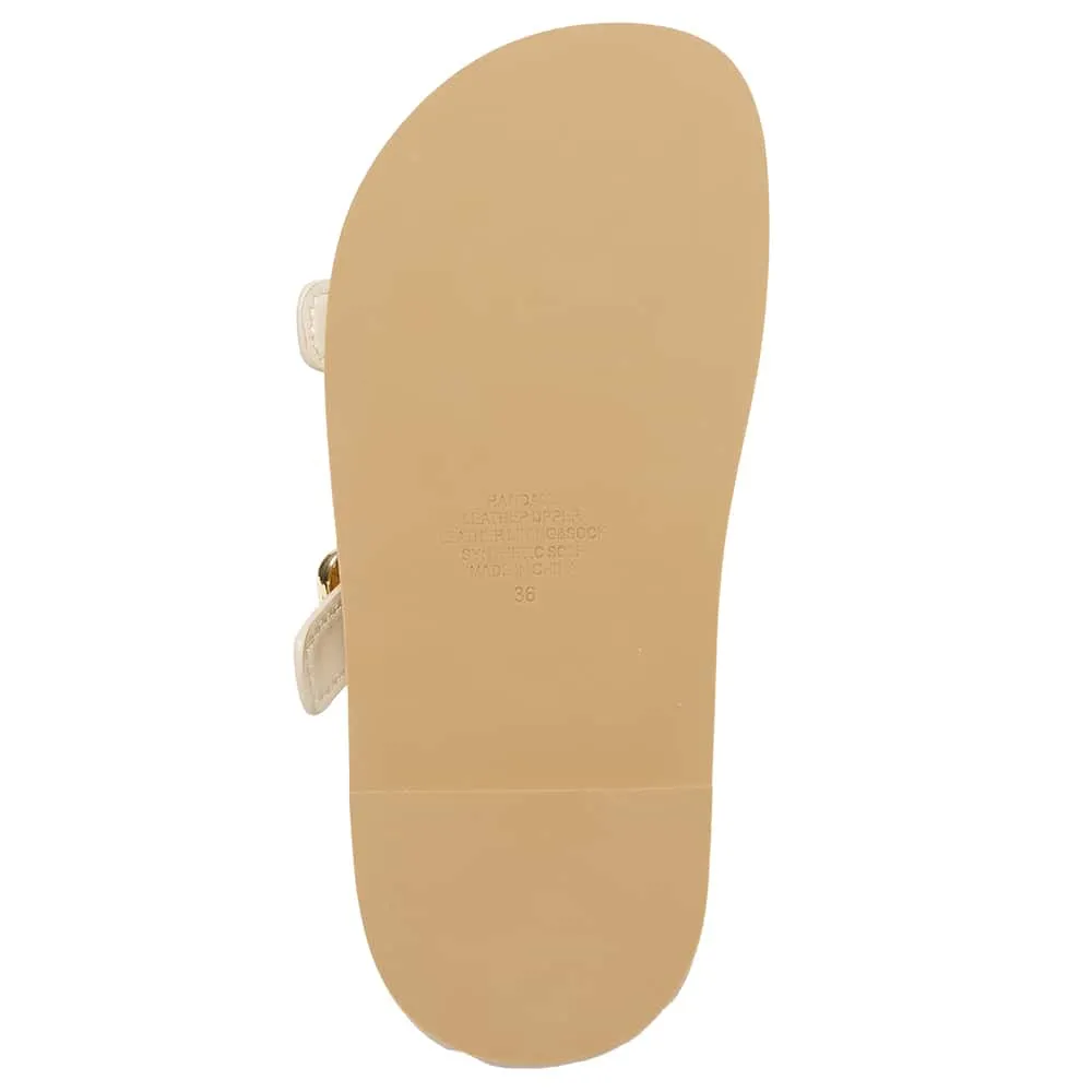 Randall Slide in Nude Leather