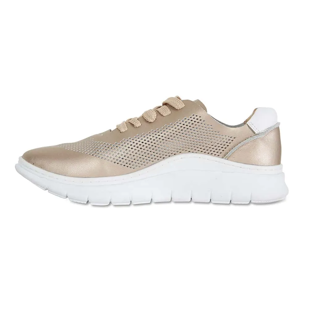 Ratio Sneaker in Gold Metallic Leather