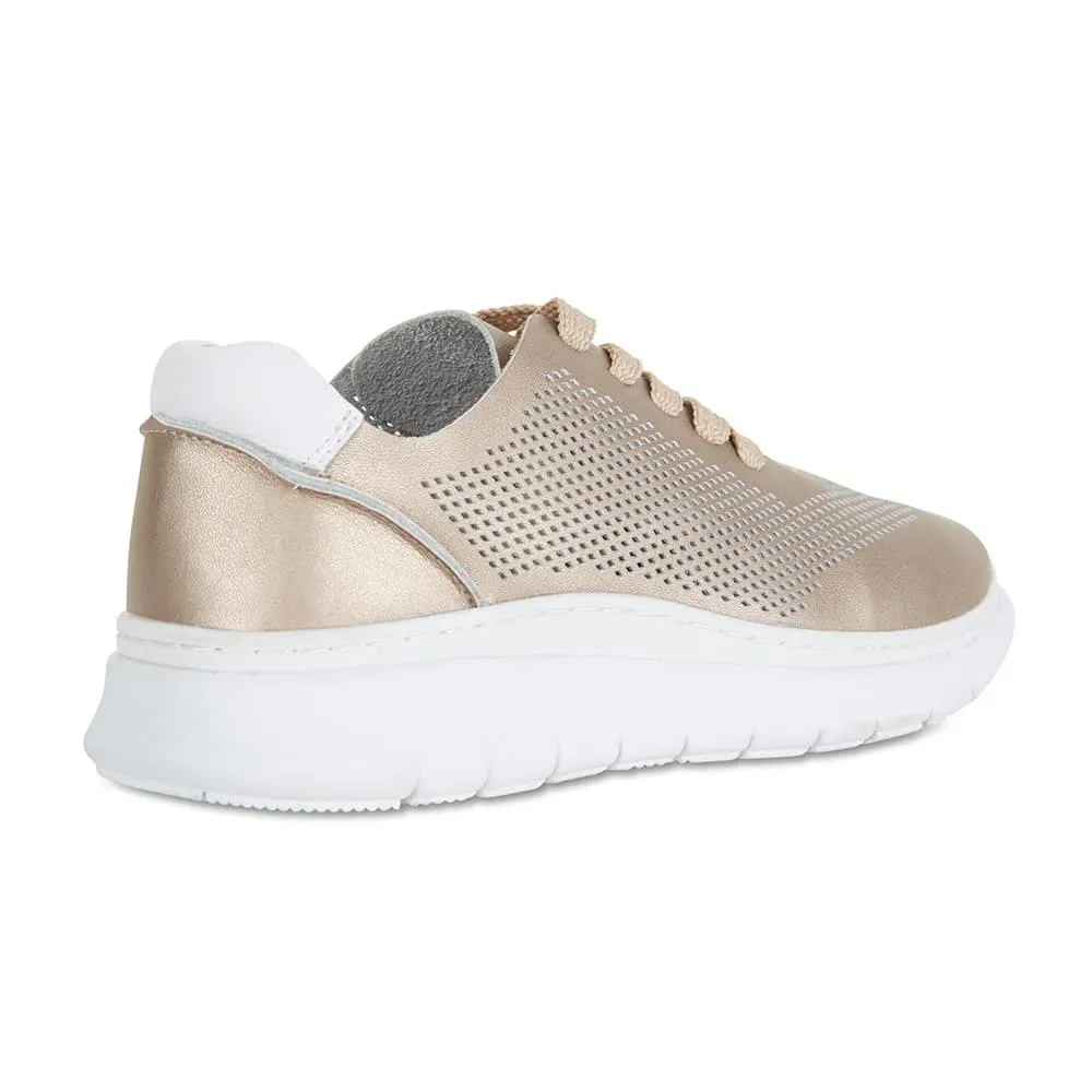 Ratio Sneaker in Gold Metallic Leather