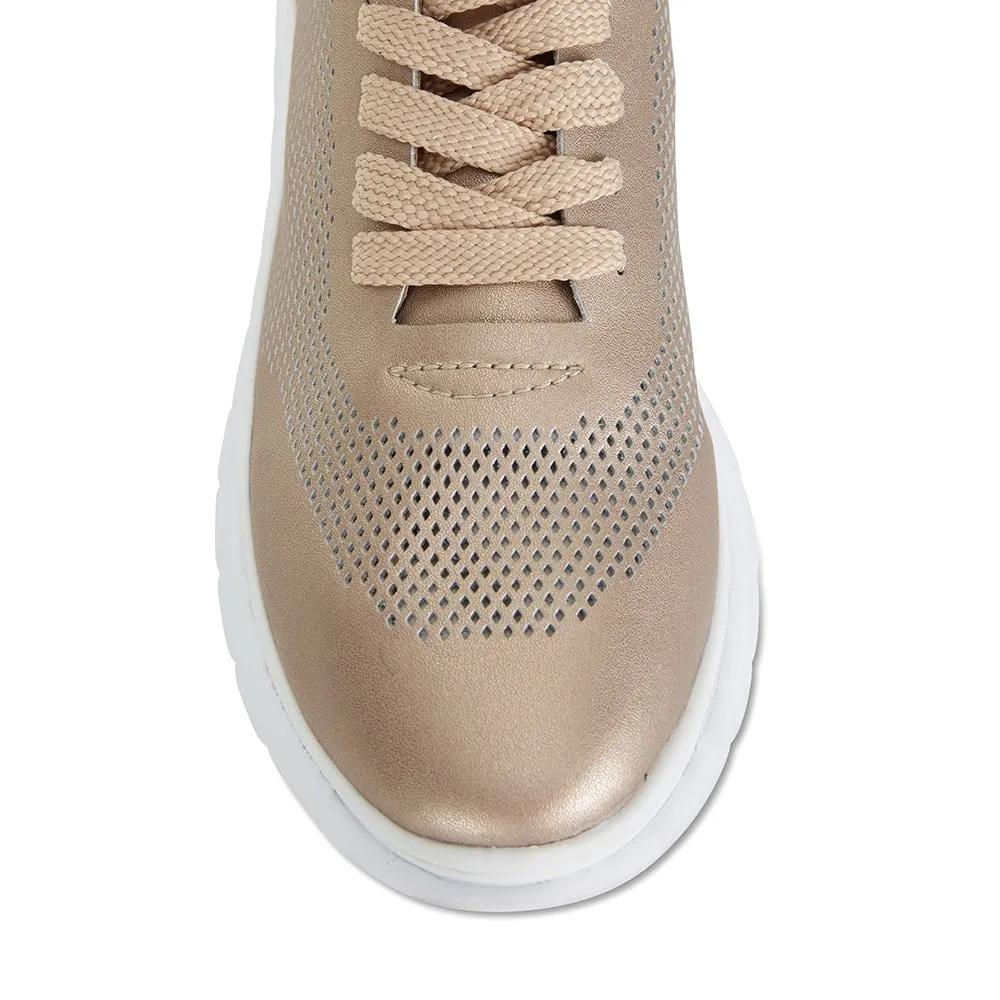 Ratio Sneaker in Gold Metallic Leather