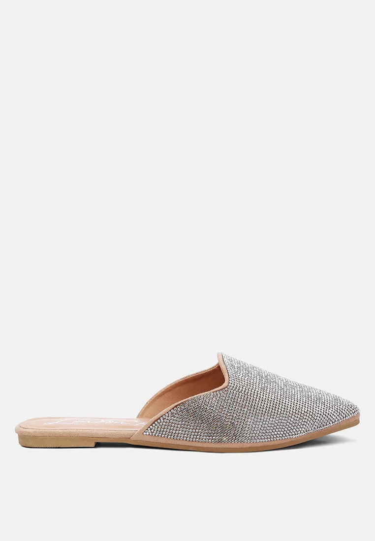 rayen rhinestones embellished mules