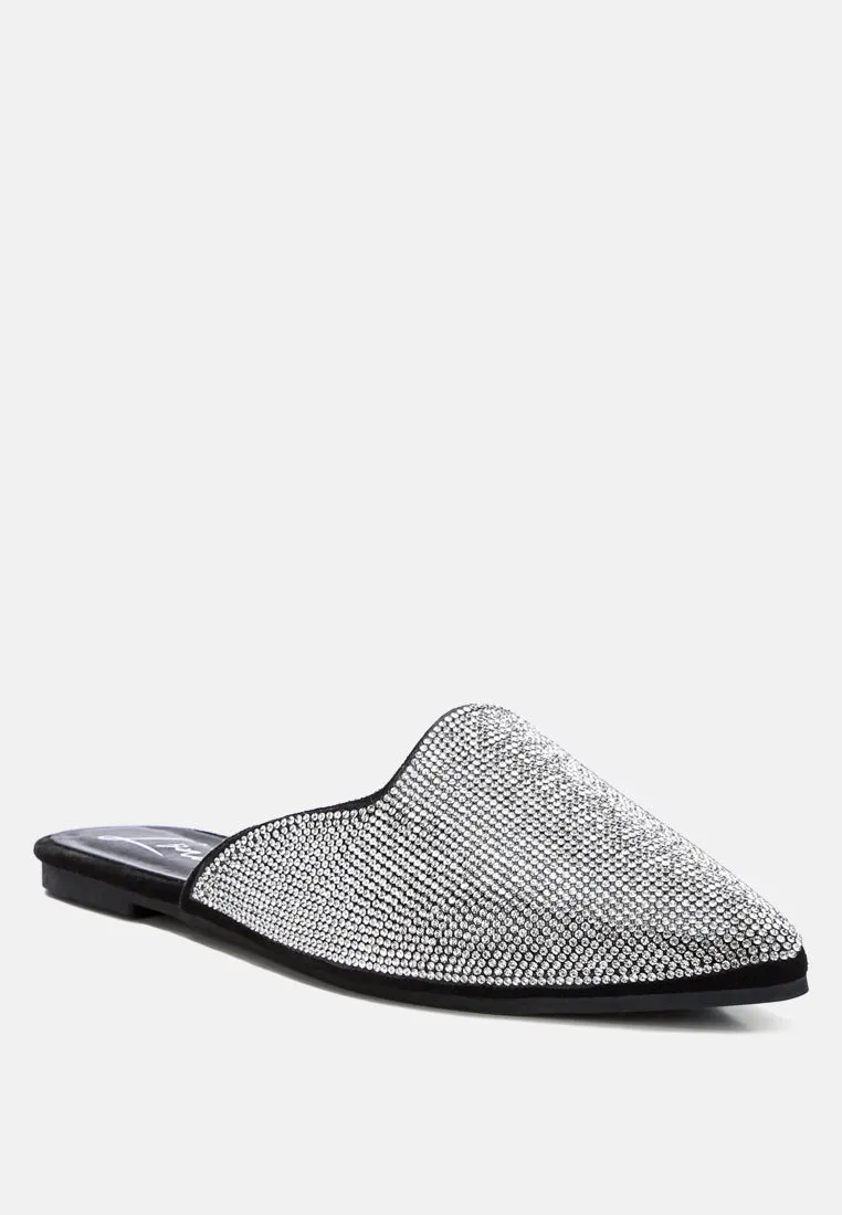 rayen rhinestones embellished mules