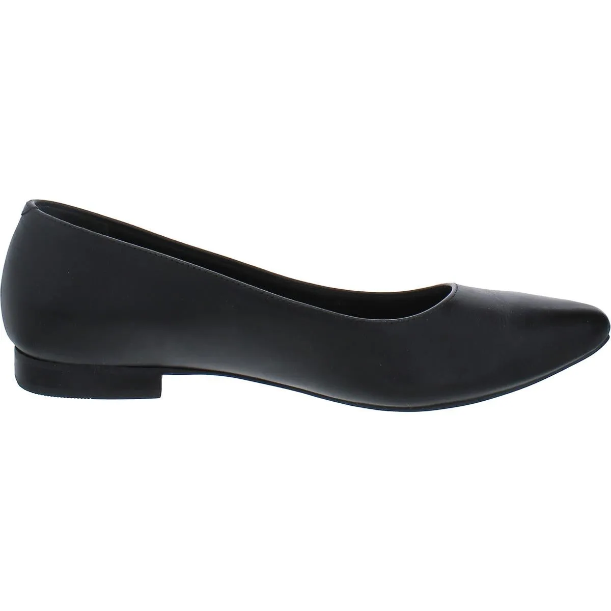Reece Womens Leather Pointed Toe Ballet Flats