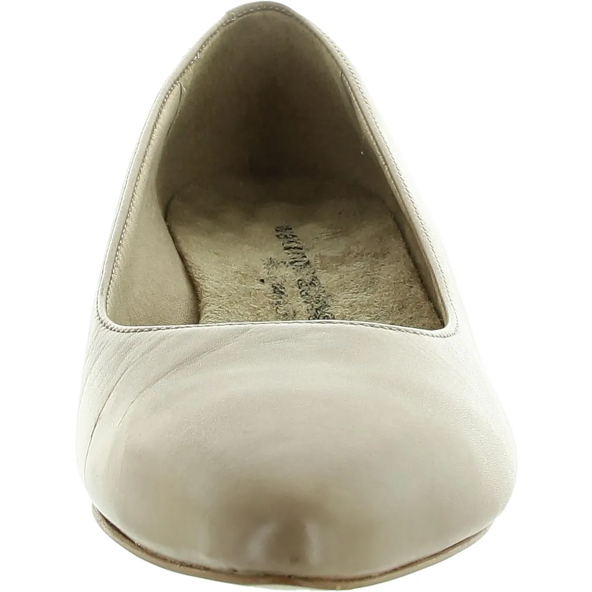 Reece Womens Leather Pointed Toe Ballet Flats