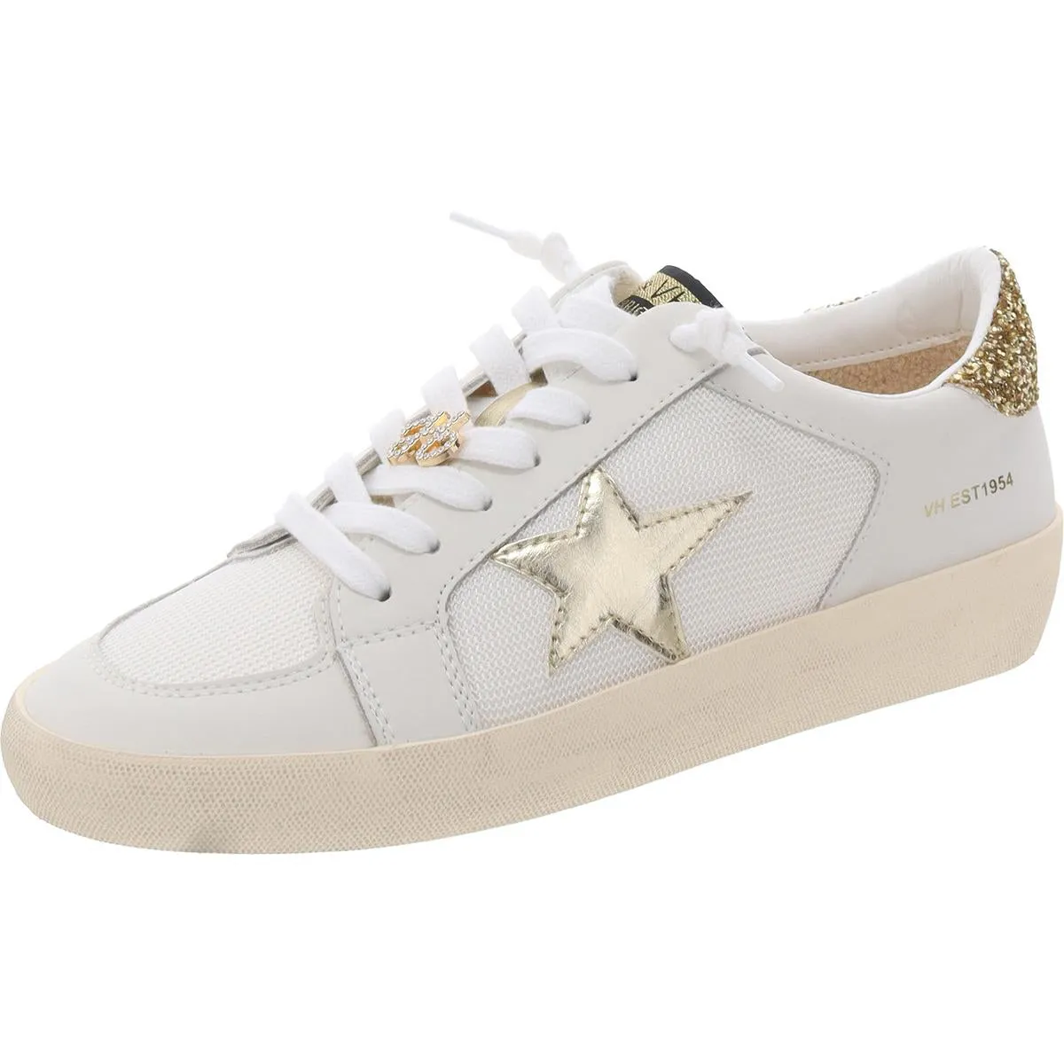 Reflex Womens Glitter Leather Casual And Fashion Sneakers