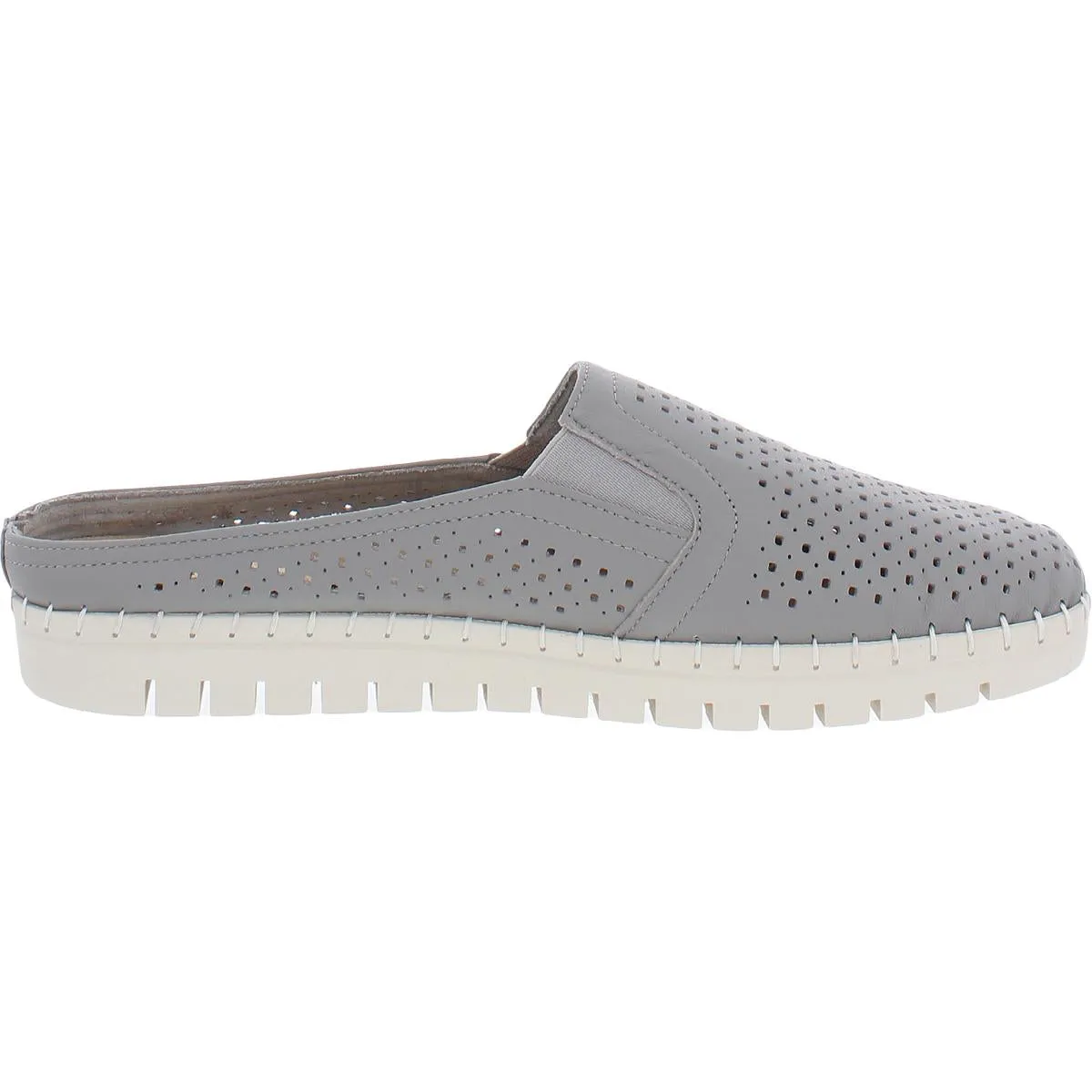 Refresh Womens Leather Perforated Mules