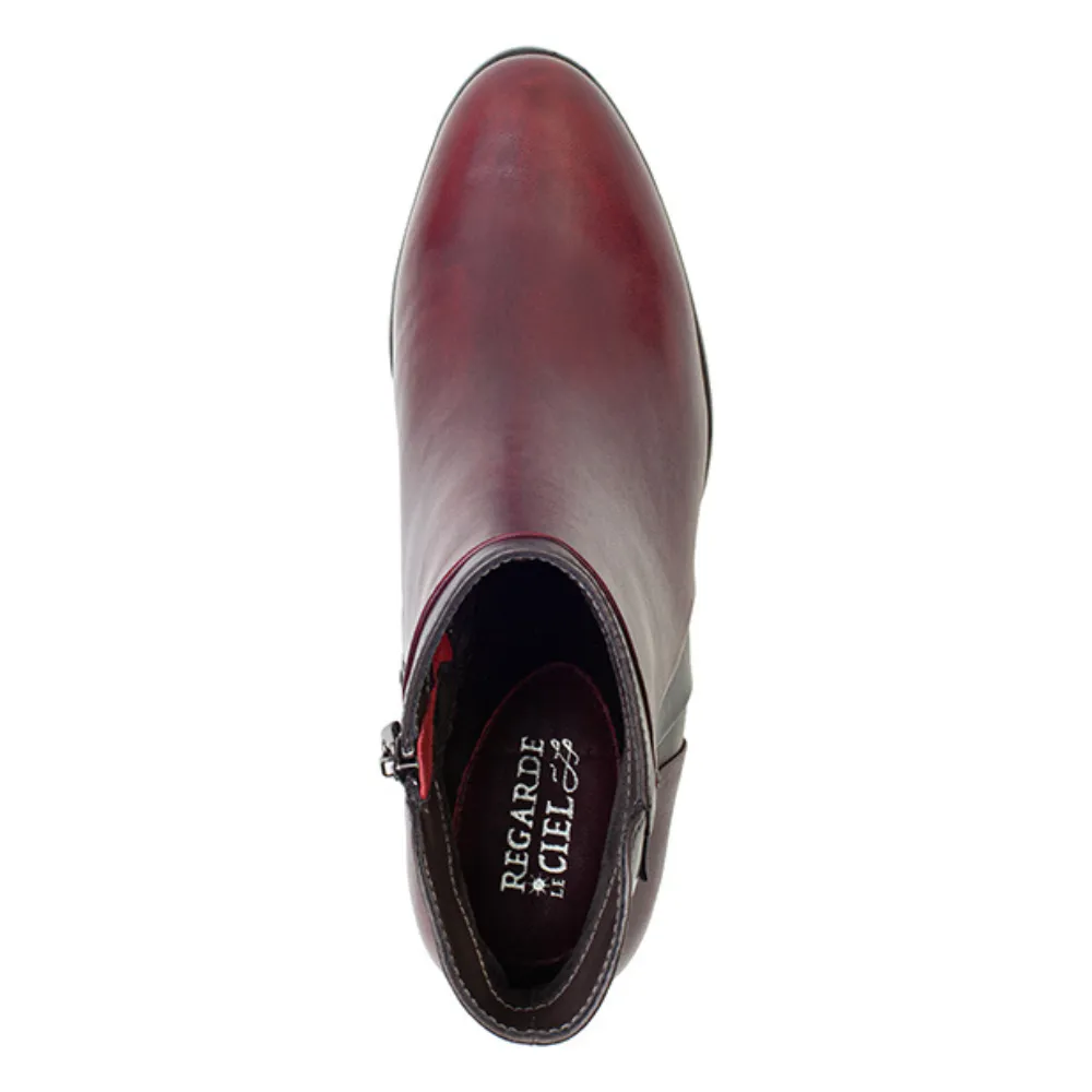 Regarde Le Ciel Sonia 137 Sangria/Melanzana/Muddy Glove Leather Bootie (Women's)
