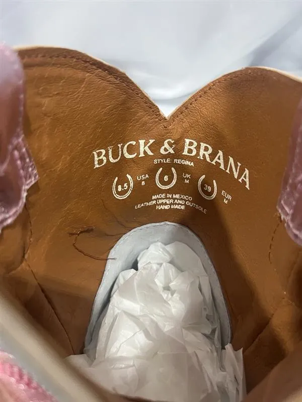 Regina Leather Cowgirl Boots In Ballet