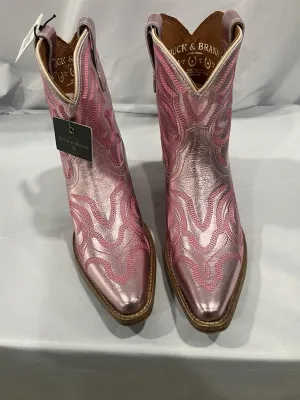 Regina Leather Cowgirl Boots In Ballet