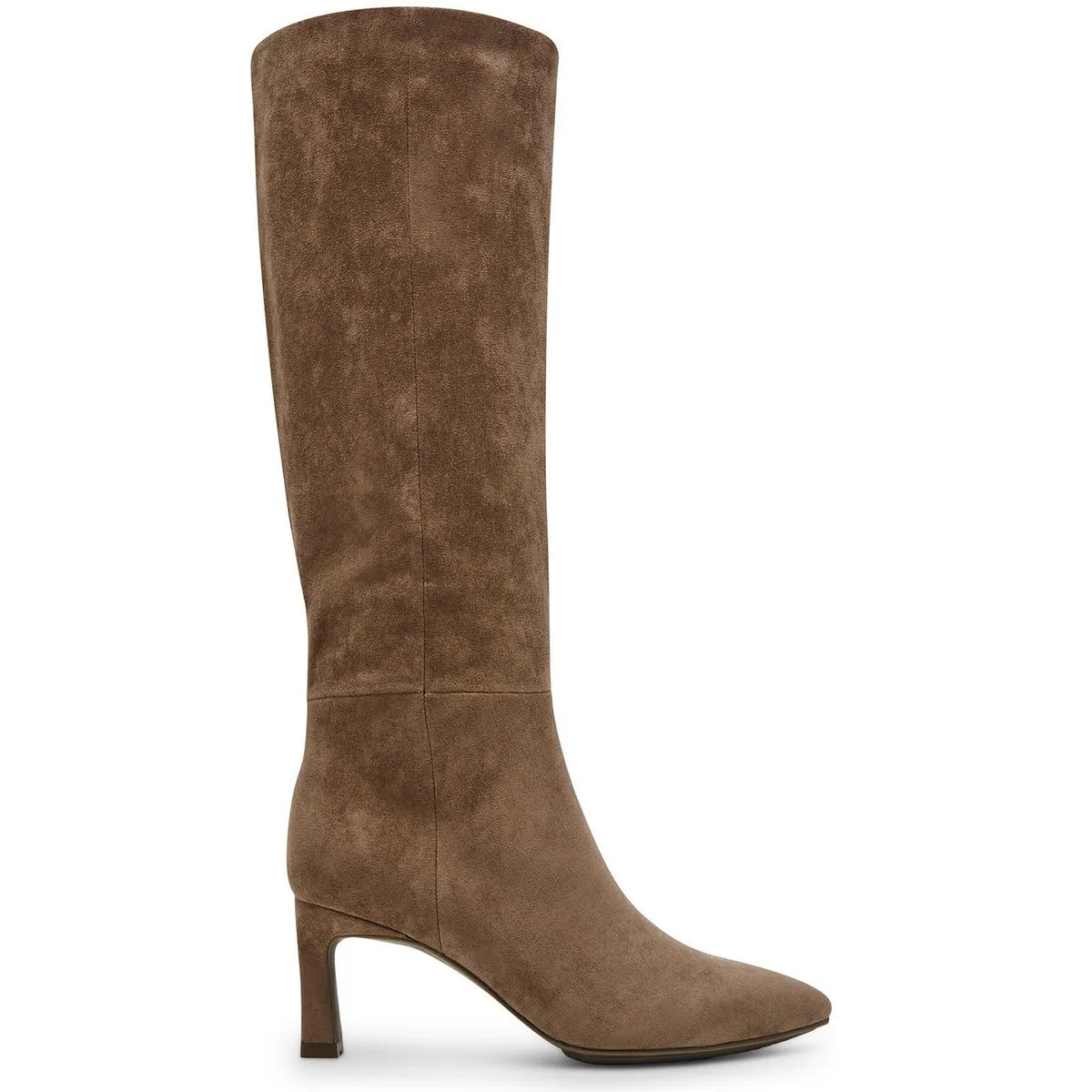 Rene Womens Zipper Faux Suede Knee-High Boots