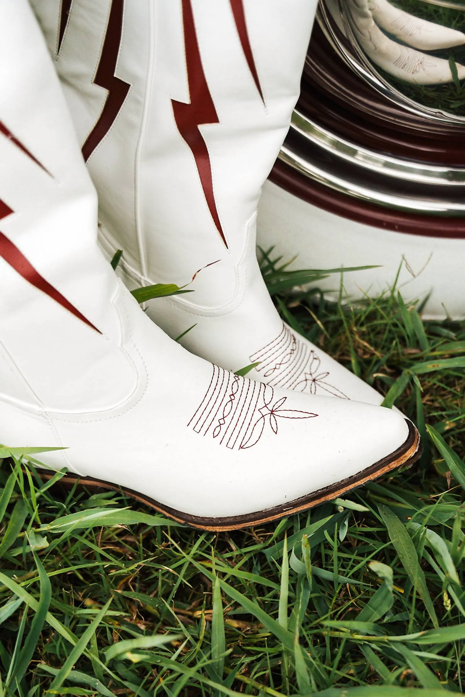 Reveille Heeled Boot In White