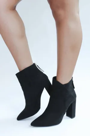 Reyna Suede Bootie In Black