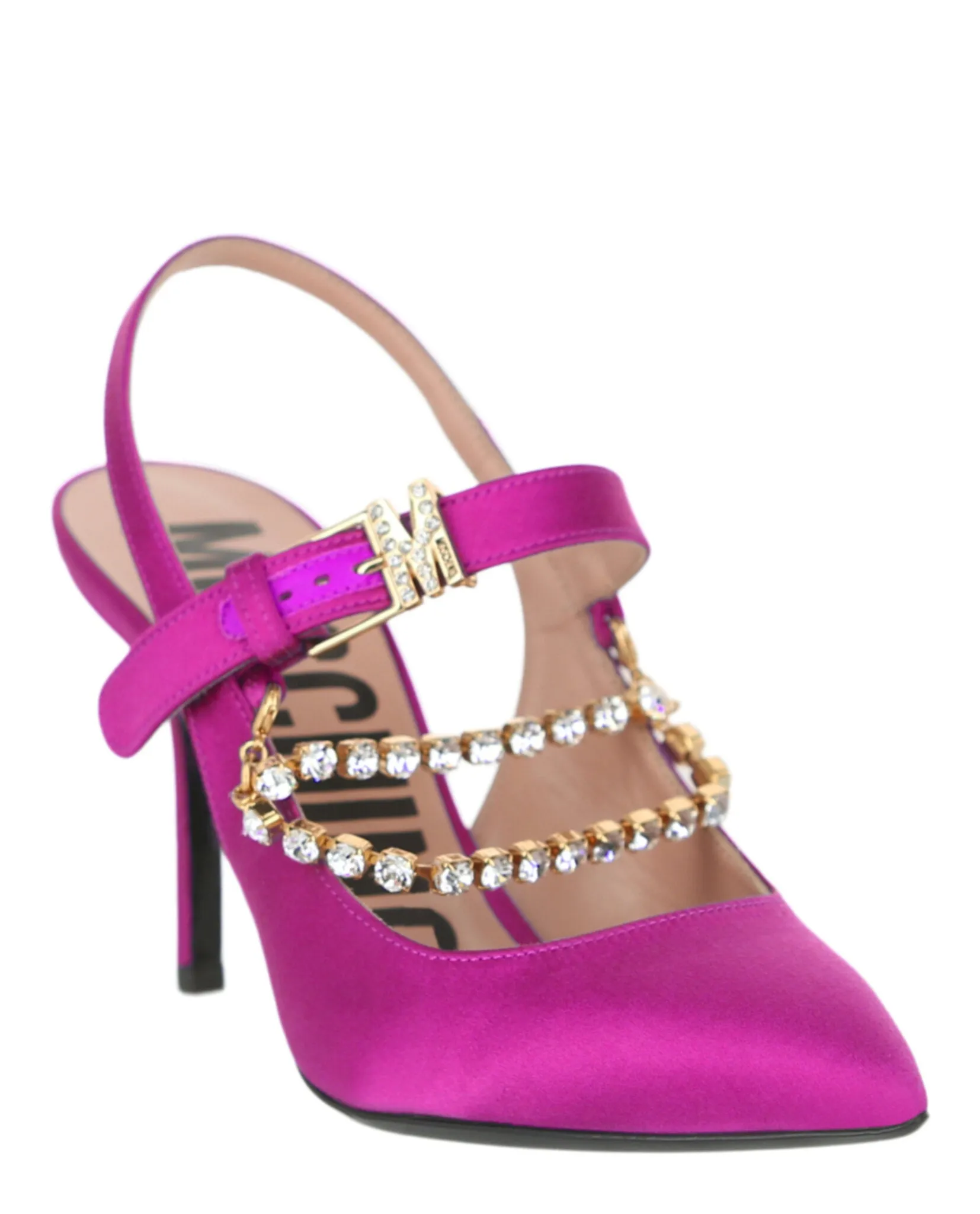 Rhinestone-Embellished Pumps