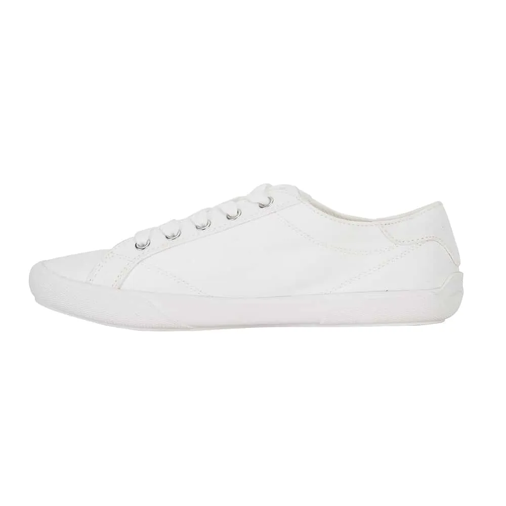 Riddle Sneaker in White Canvas