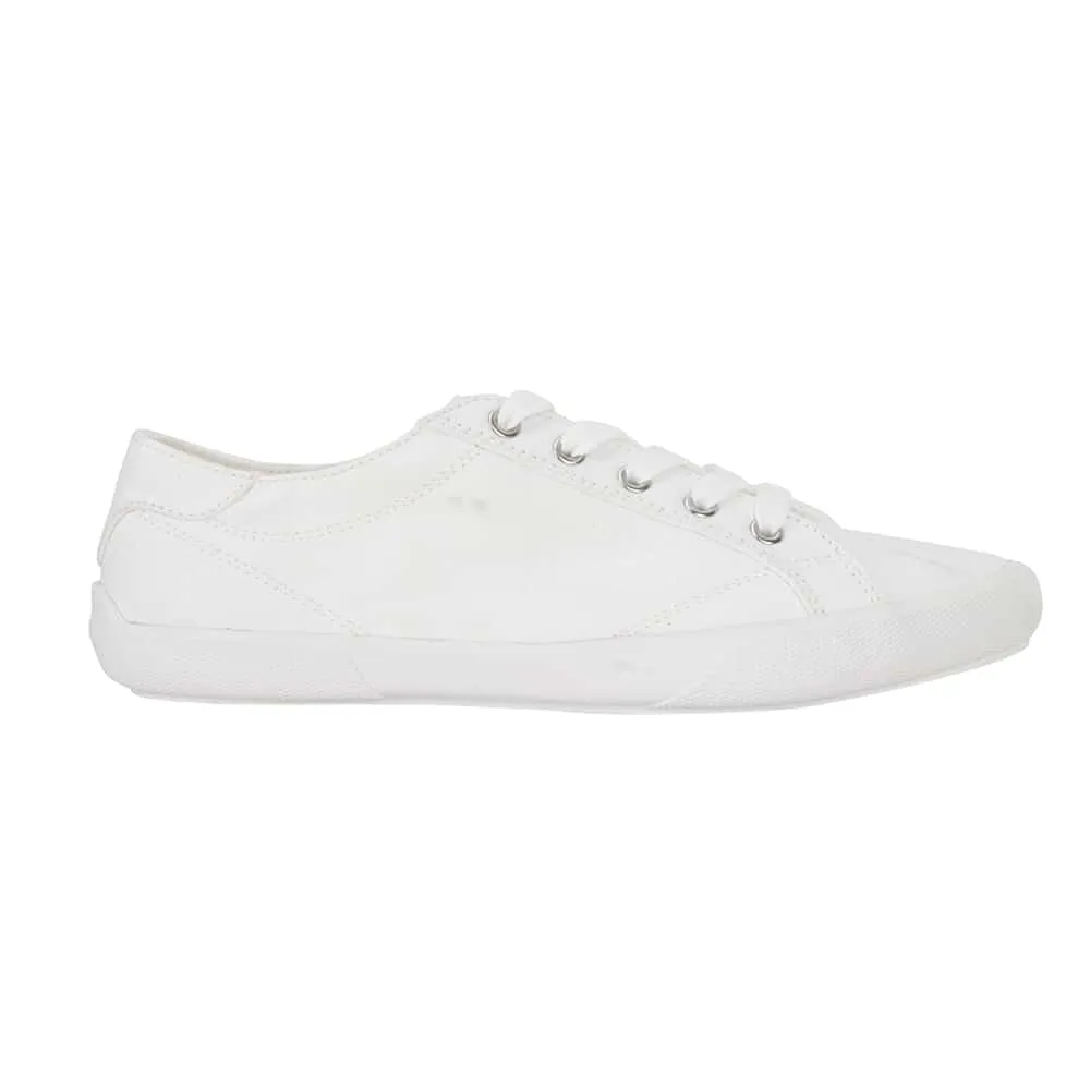 Riddle Sneaker in White Canvas