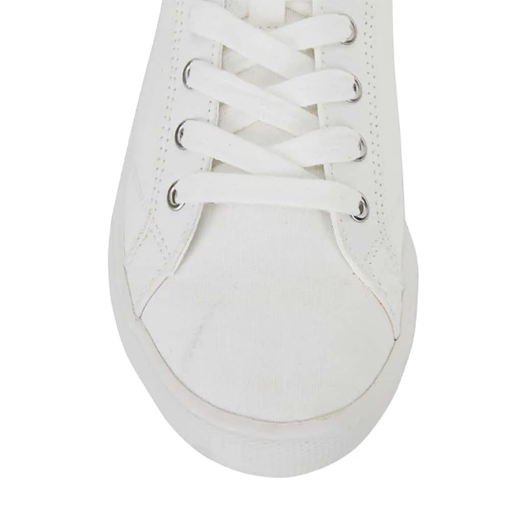 Riddle Sneaker in White Canvas